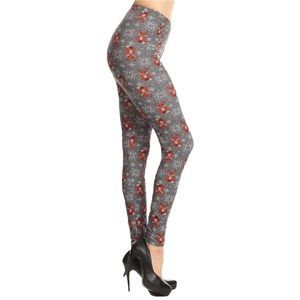 Fox's & Snowflakes Animal Print Ultra Soft Leggings
